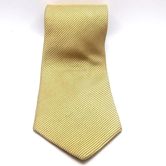 Michael Kors Men's Tie Gold Textured 100% Imported Silk Necktie 59" Length - Picture 1 of 11